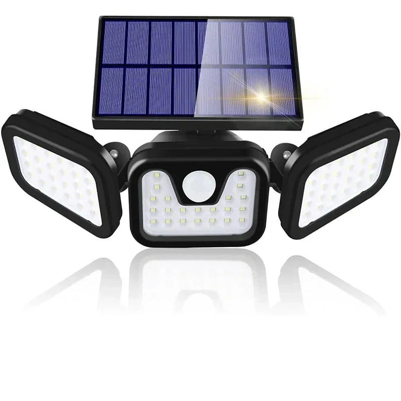 Solar-powered outdoor wall lamp