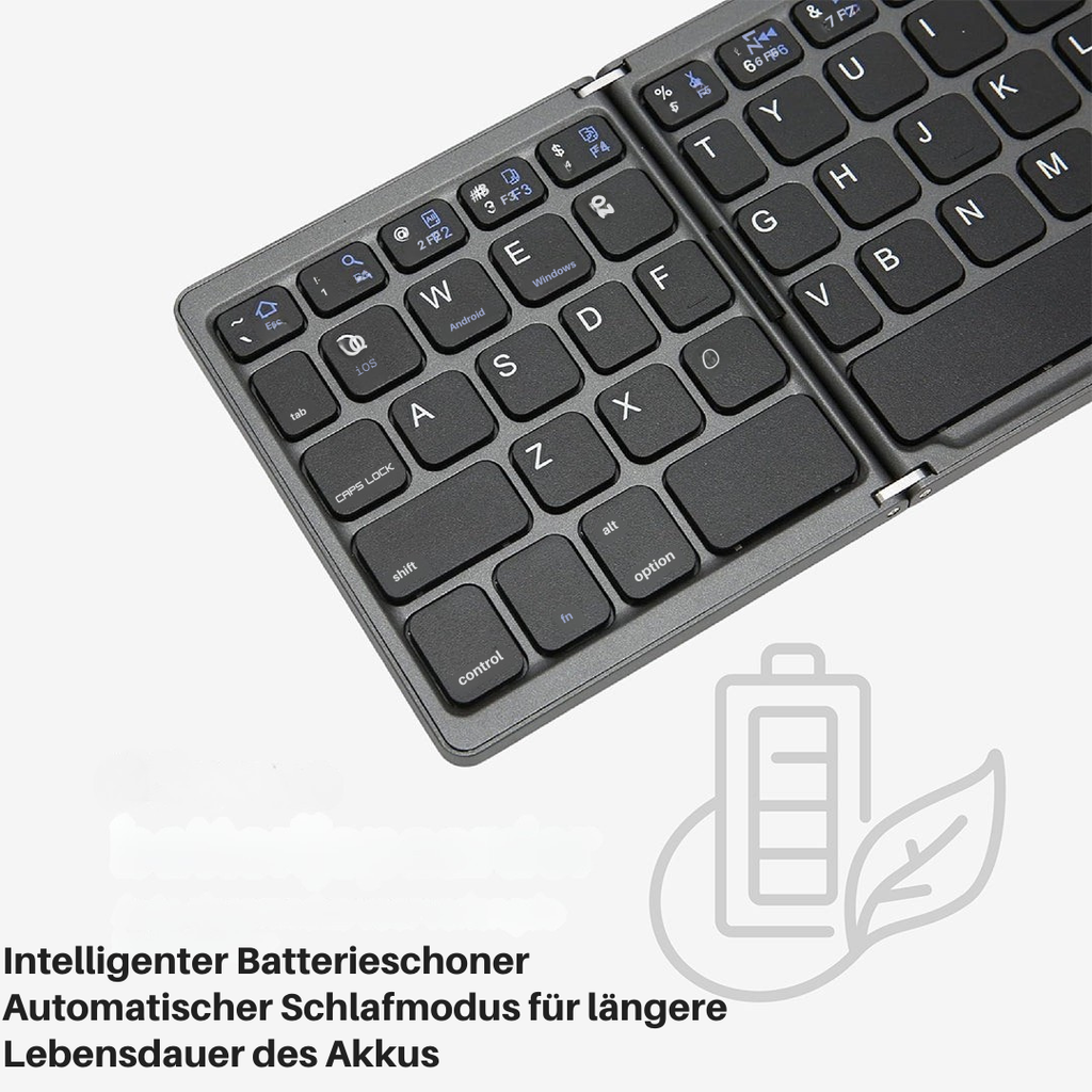 Foldable Bluetooth Keyboard with Touchpad | Portable Wireless Mini Keyboard for Windows, Mac, iOS & Android