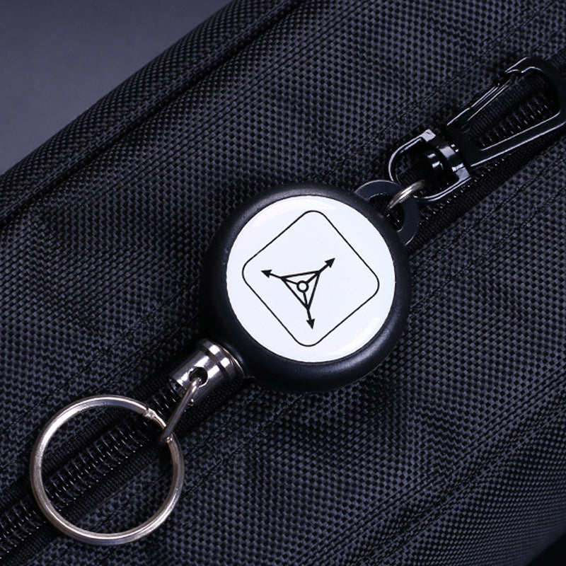 Keychain with retractable wire cable