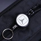 Keychain with retractable wire cable