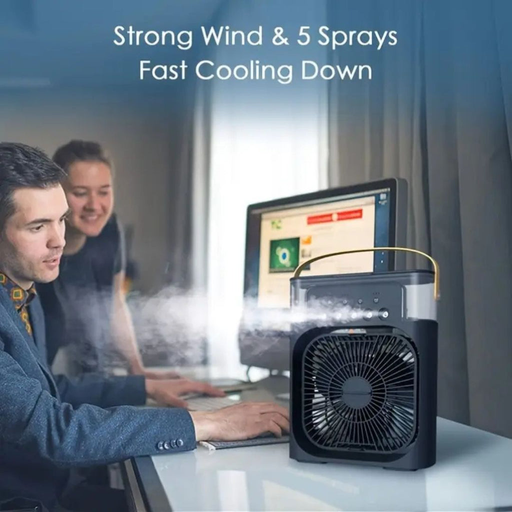 3-in-1 Air Cooler Humidifier | Portable, Adjustable Fan Speeds & Ideal for Bedrooms, Offices & Small Spaces