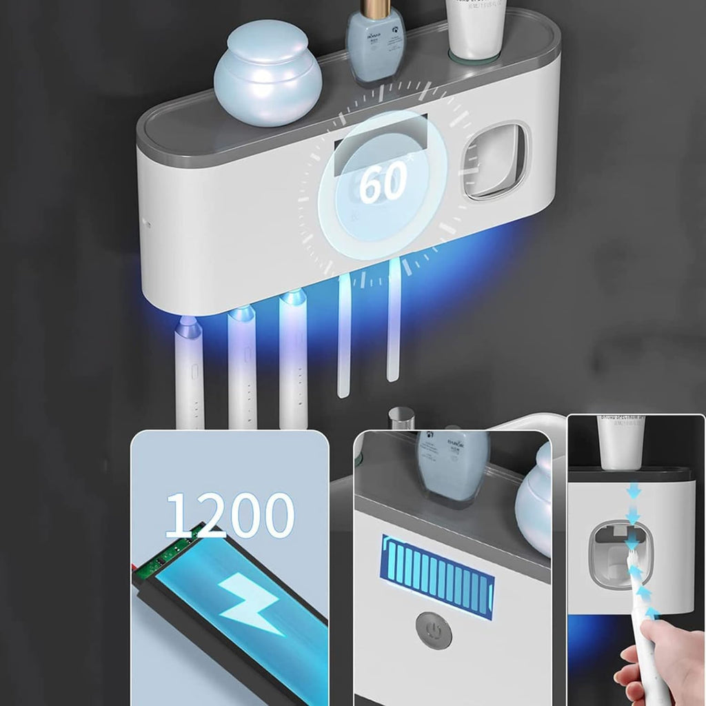 UVShield – Hygienic toothbrush holder with smart dosing!