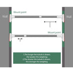 Clothing Hanger Telescopic Rod(Retractable to 19.7-31.5in)