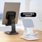 Adjustable and foldable mobile phone stand