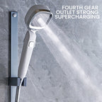 4-Mode Handheld Pressure Showerhead with Pause Switch
