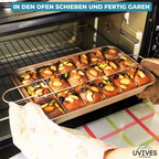 Non-Stick Baking Pan with Divider | 18 Perfect Portions | Even Heat Distribution | CookieCraft