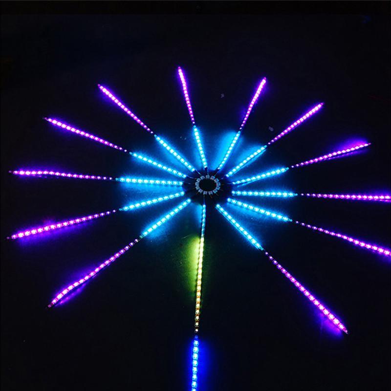 LED lights from fireworks