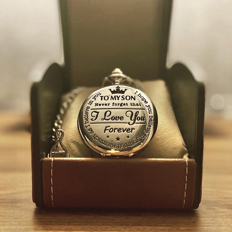 To my son quartz pocket watch