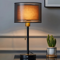 Table Lamp with Double Fabric Shade