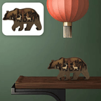 3D Creative Wood Animal Carving Craft Gift