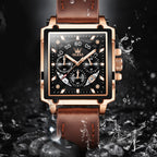 Olevs® Luminous Luxury Square Business Automatic Mechanical Watch