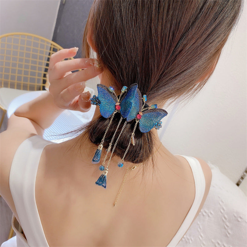 Dreamy butterfly hair clip with fringes
