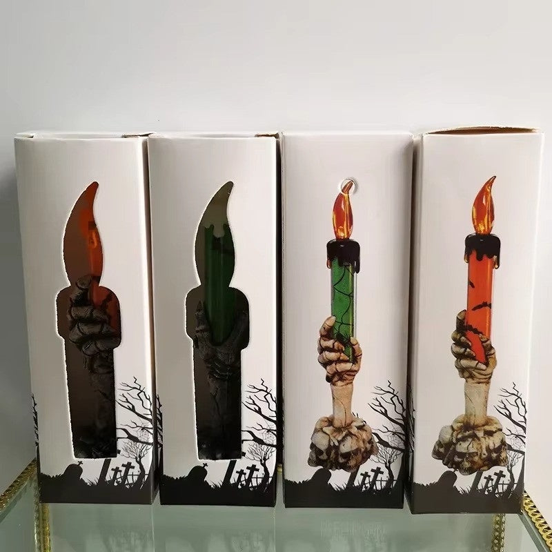 SpookHand LED Skeleton Hand Candle Halloween Decoration