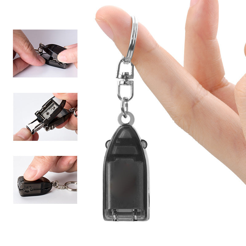 Mini foldable nail cutter with keyring
