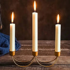 Gilded Trio Iron Candle Holder