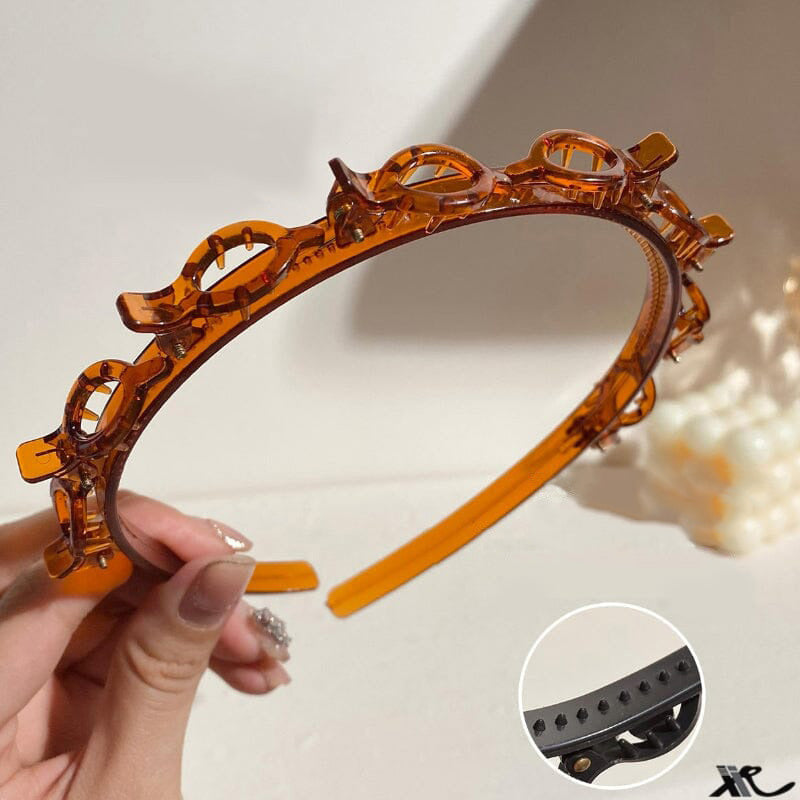 Headband with fringe clip