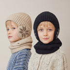 Kids Winter Fleece Scarf Suit Knit Hat