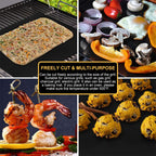 Non-stick BBQ grill mats with cutting box