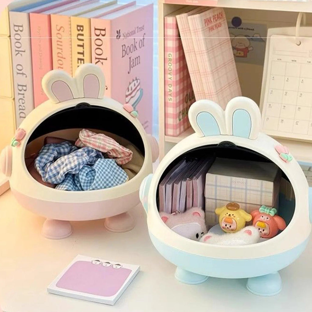 Mini Rabbit Desktop Storage Trash Bin