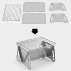 Stainless steel foldable grill