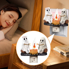 Ghost fire with flickering night light ️‍