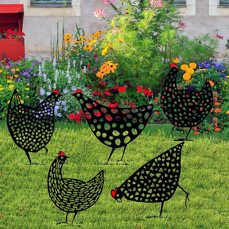 Simulated Chicken Ornament for the Garden