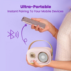 Portable Bluetooth speaker with wireless microphone