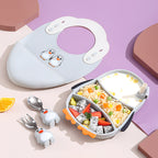 Toddler plate with suction cup