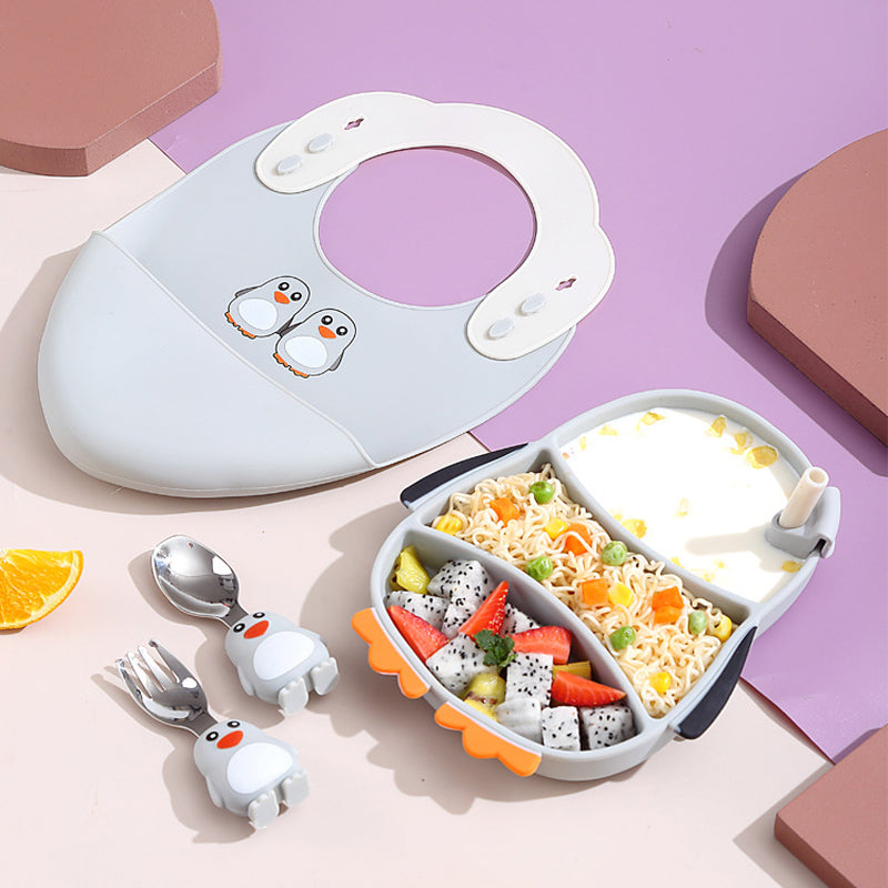 Toddler plate with suction cup