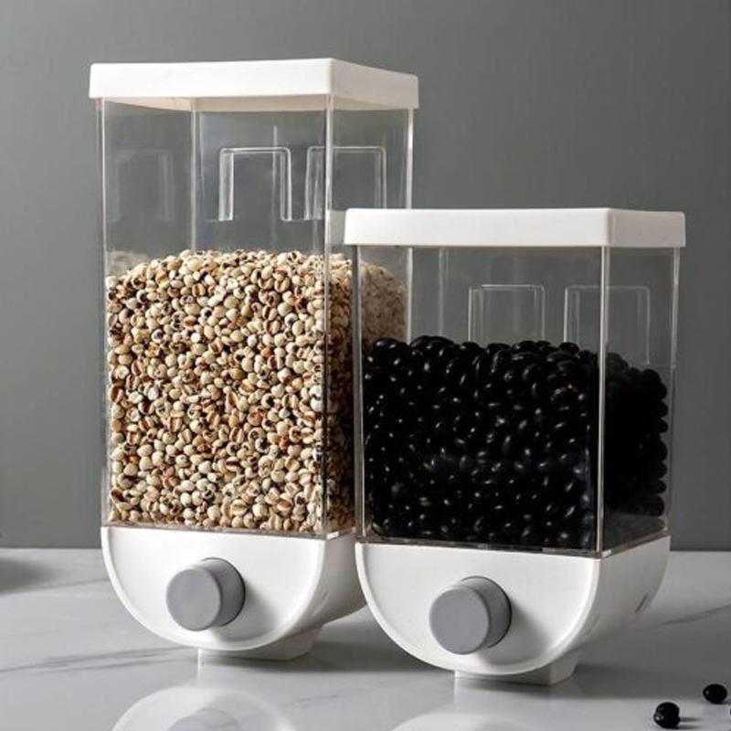 Wall-mounted kitchen storage for cereals