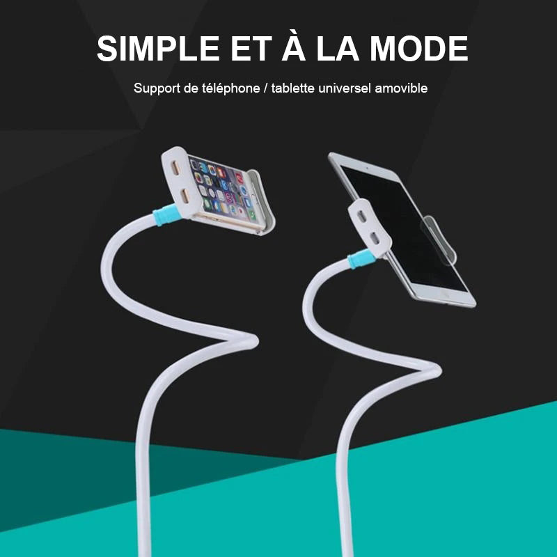 Universal detachable holder for phone and tablet with long pole
