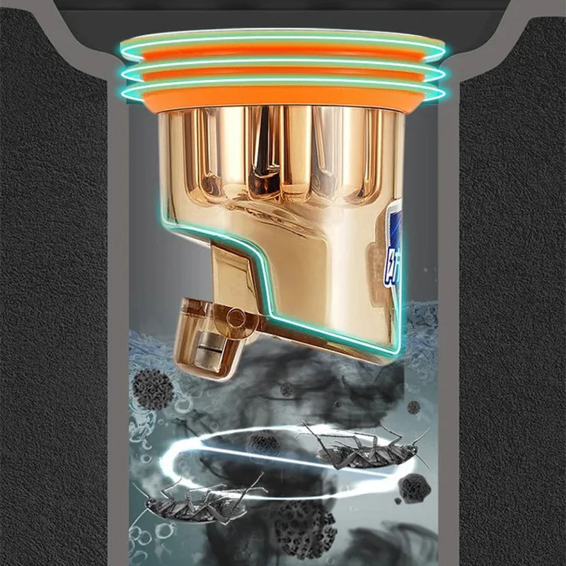 Universal double deodorant drain core