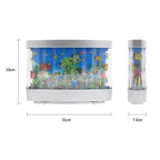 Virtual Ocean Desk Fish Tank with LED Night Light