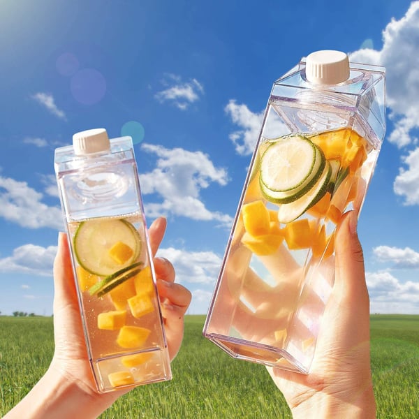 Transparent milk carton