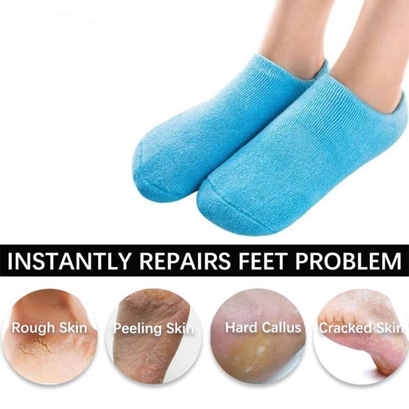 Moisturizing socks with gel lining