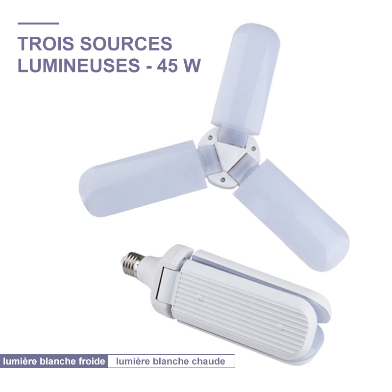 Foldable deformable universal garage lamp