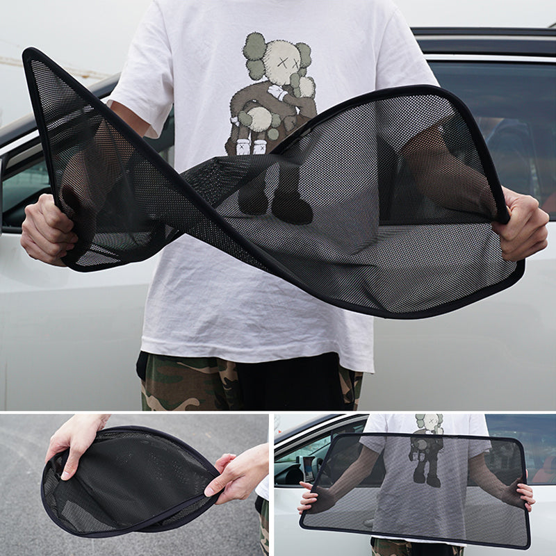 Magnetic holder for car window shade dispenser