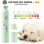 Rechargeable Electric Dog Nail Grinder with Polisher Wheel for Small and Large Pets