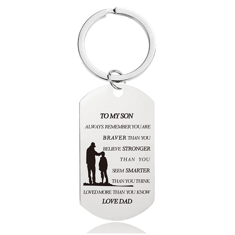 Mother's Day Engraving Metal Keychain with Box