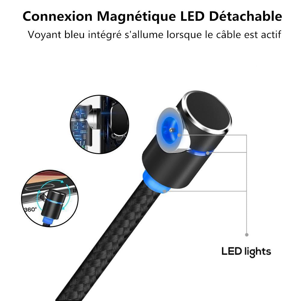 3 In 1 Magnetic Usb Charging Cable With Led Light