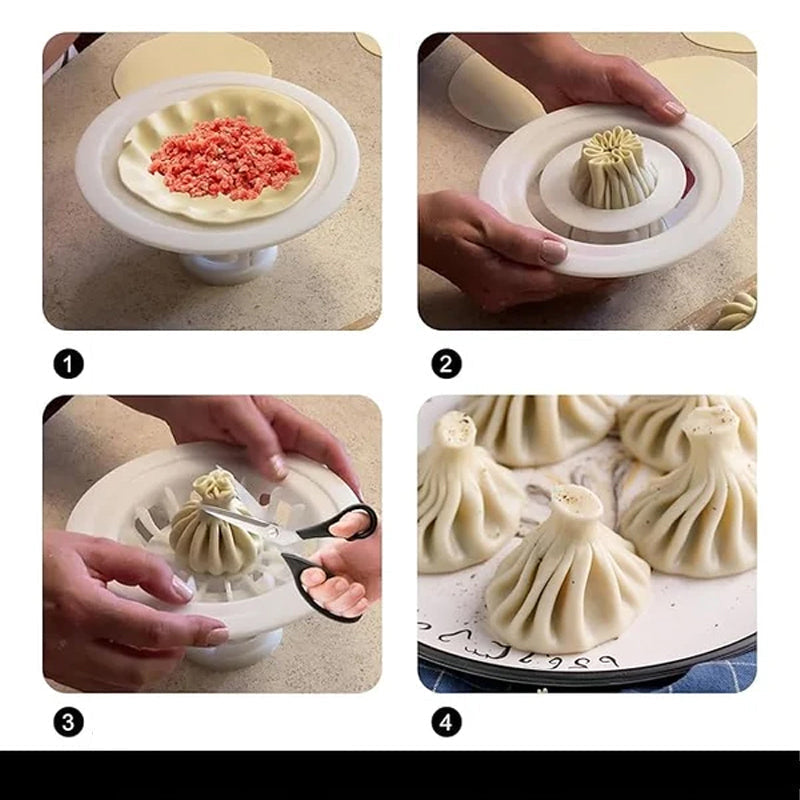 Flower-shaped bun and pastry machine