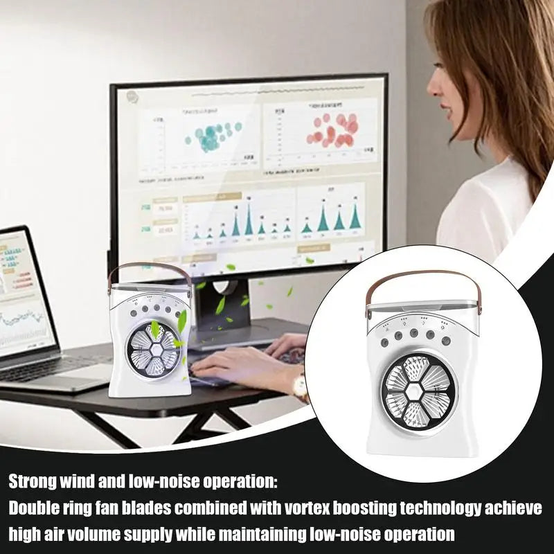 Rechargeable Portable Air Cooler with Mist Function