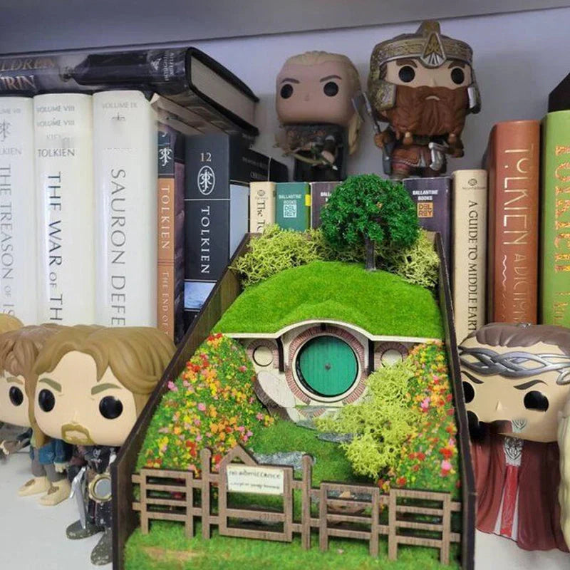 Handcrafted decorative book holders with micro landscape design