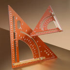 Multifunctional Woodworking Triangle Ruler - Heavy Duty Aluminum Alloy Speed Square with Adjustable Positioning Block
