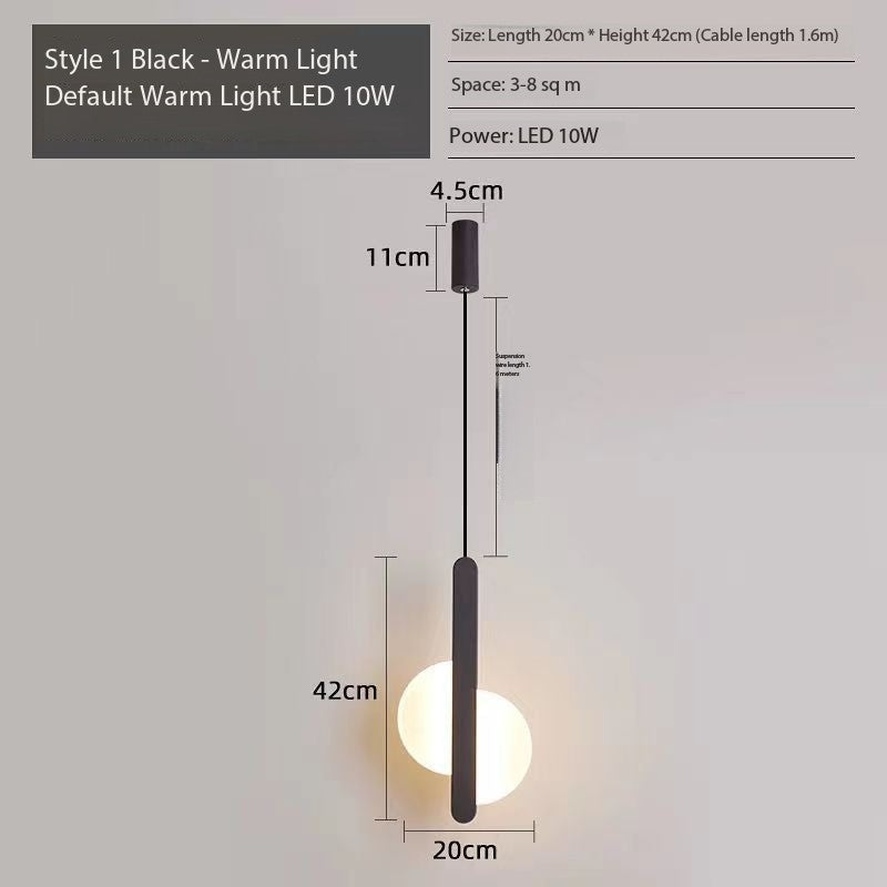 Modern Minimalist Bedside Pendant Light