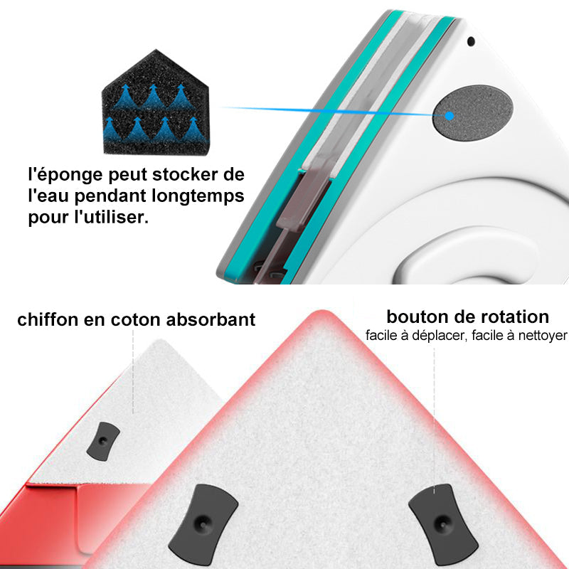 Magnetic cleaner for double-sided windows