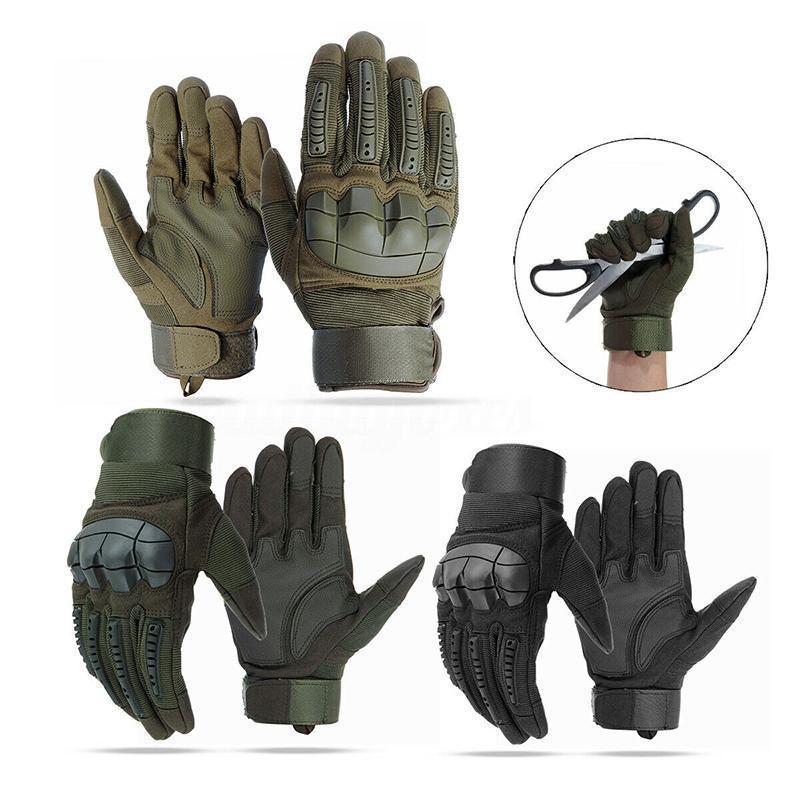 Military tactical gloves with full fingers