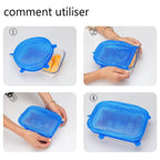 6-piece silicone bowl lid