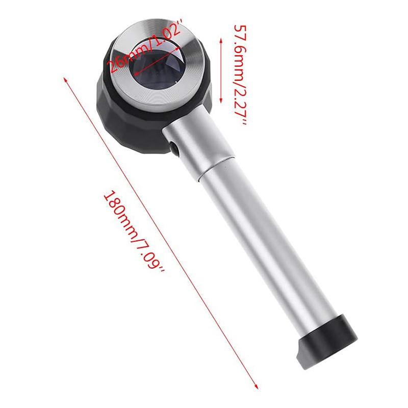 10X Magnifying Glass with Scale and LED Light