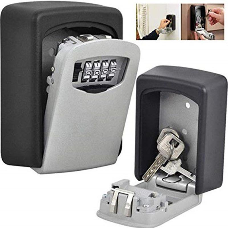 Wall key box with password